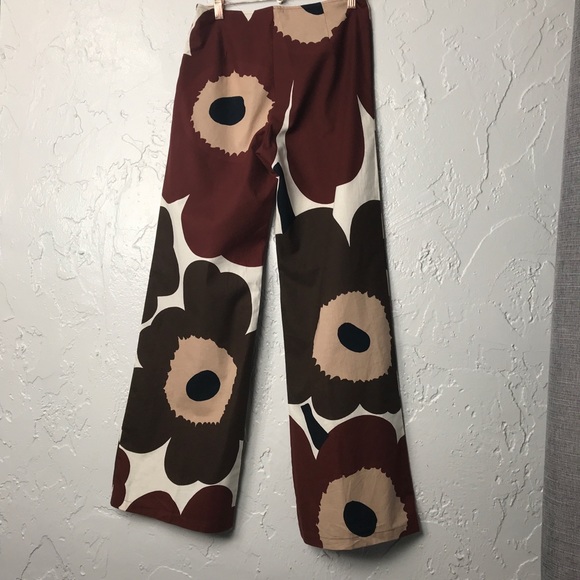 Marimekko Vtg 1970’s Unikko Floral wide leg Pants - Picture 3 of 7